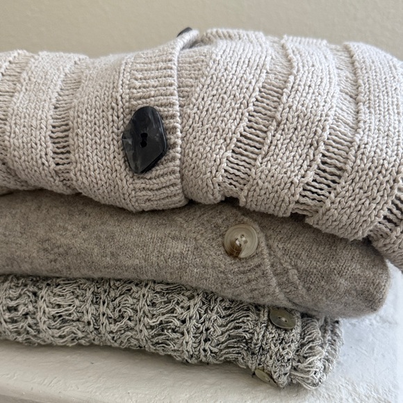 SET OF 3 Zara HM Gray Women Sweater Bundle Cozy Knit Collection XS - Picture 2 of 16